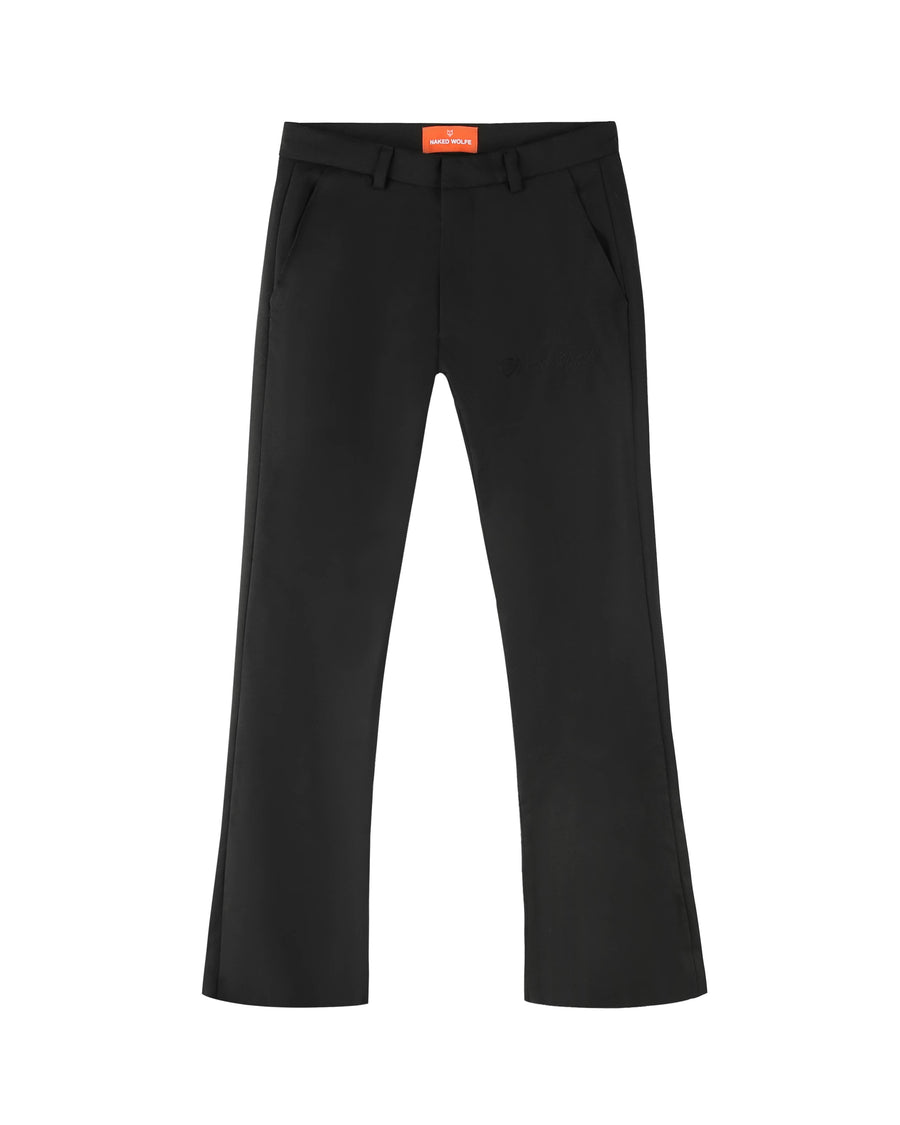 Flared Trousers Black Wool