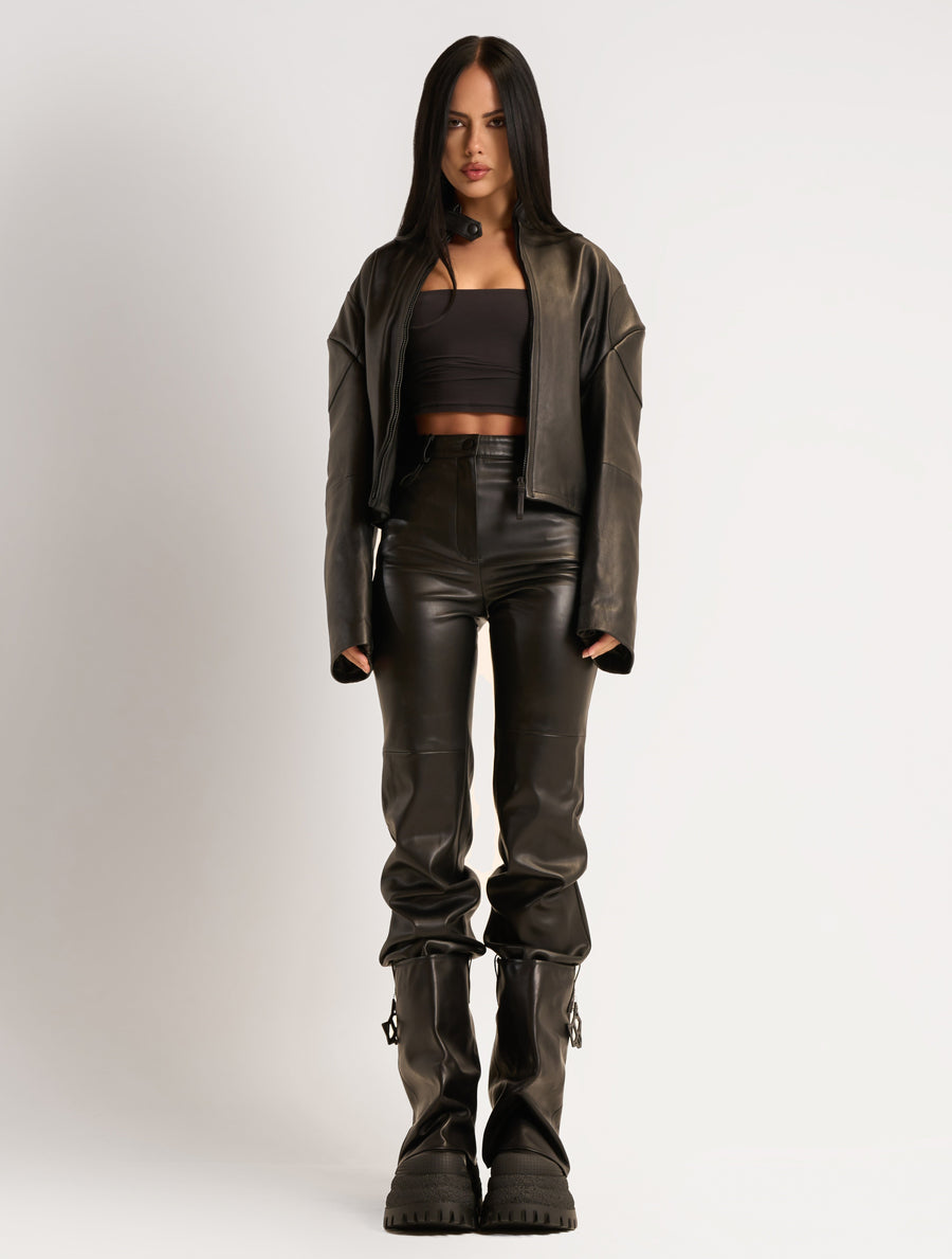 Disturb Black Leather