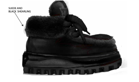 Heiress Suede/Shearling Black