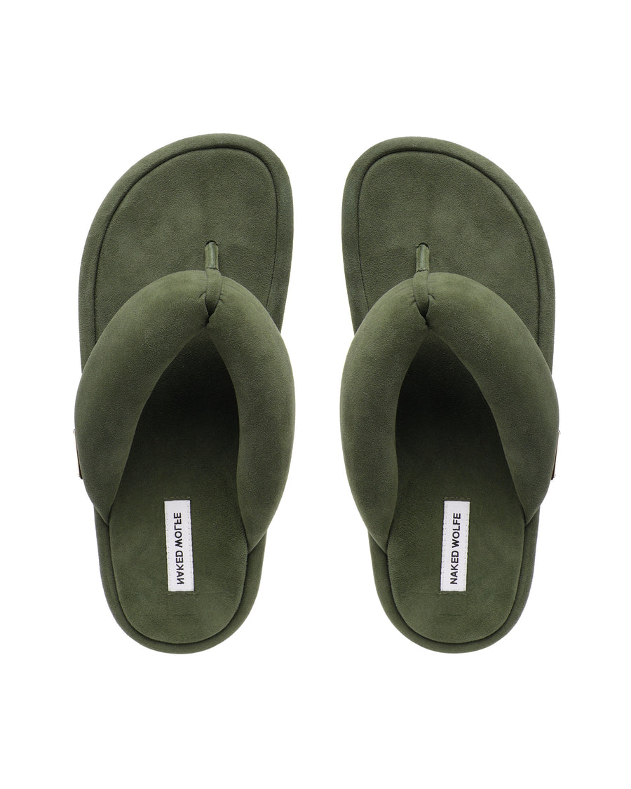Hilary Olive Suede