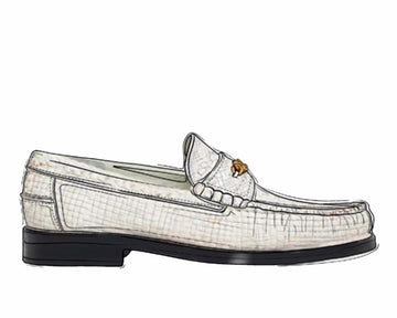 Roma White Leather
