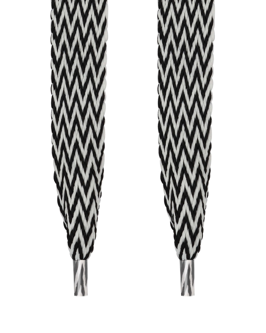 Slide Laces Zig Zag Black/White