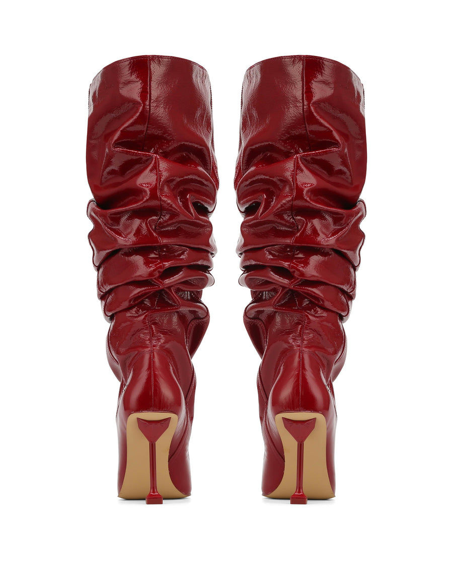 Vern Red Crinkle Patent Leather