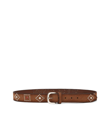 Western Belt Tobacco Suede