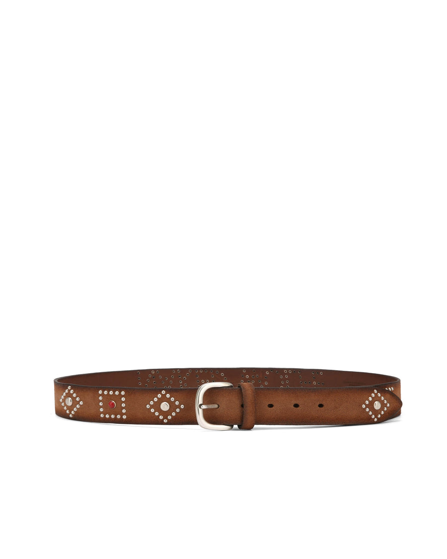Western Belt Tobacco Suede